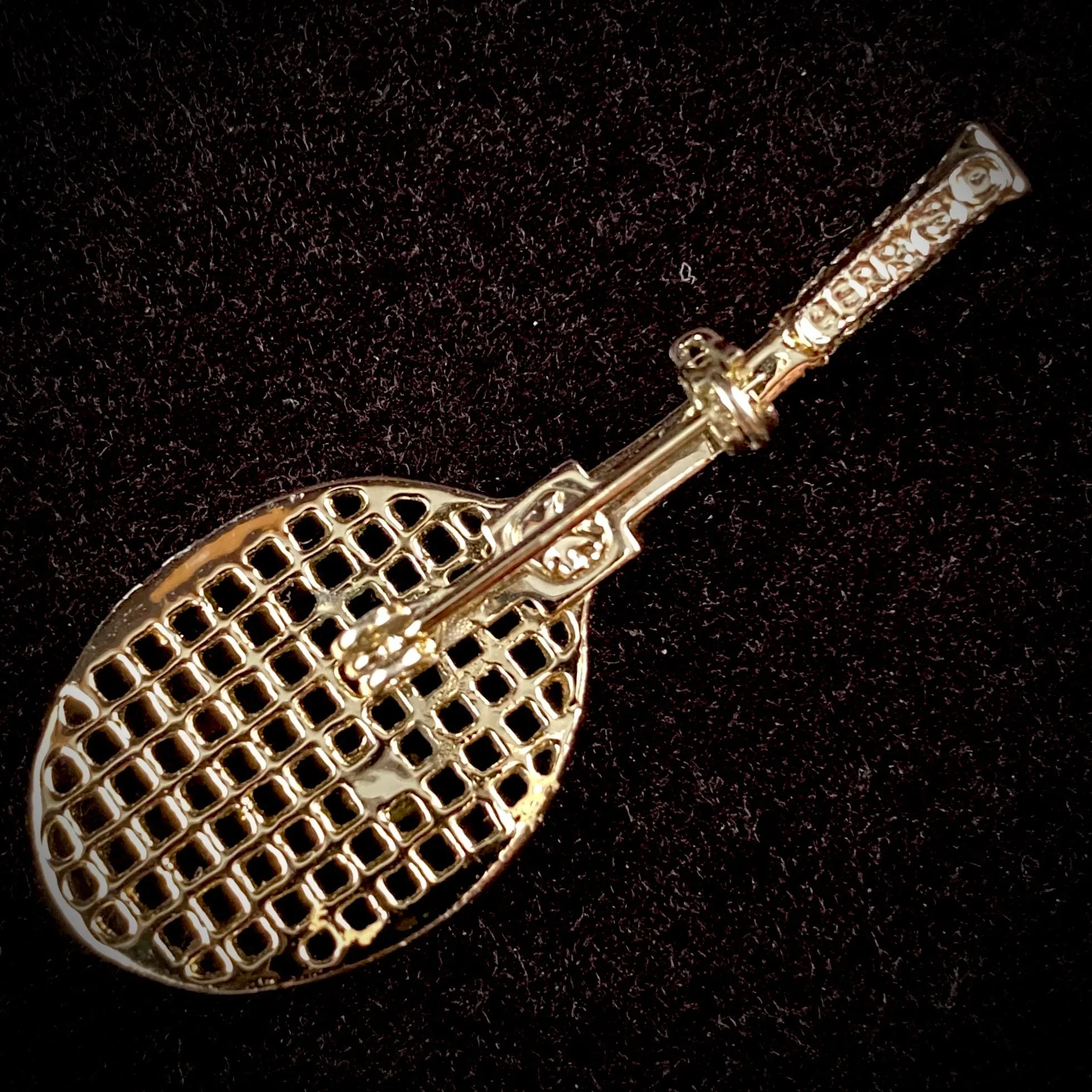 1970s Gerry's Tennis Racket Brooch