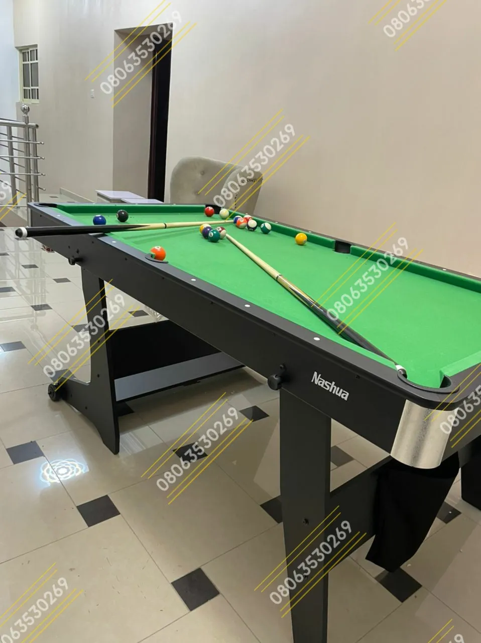 2 In 1 Combo Pool Table & Tennis Table (6 Foot) (Foldable)