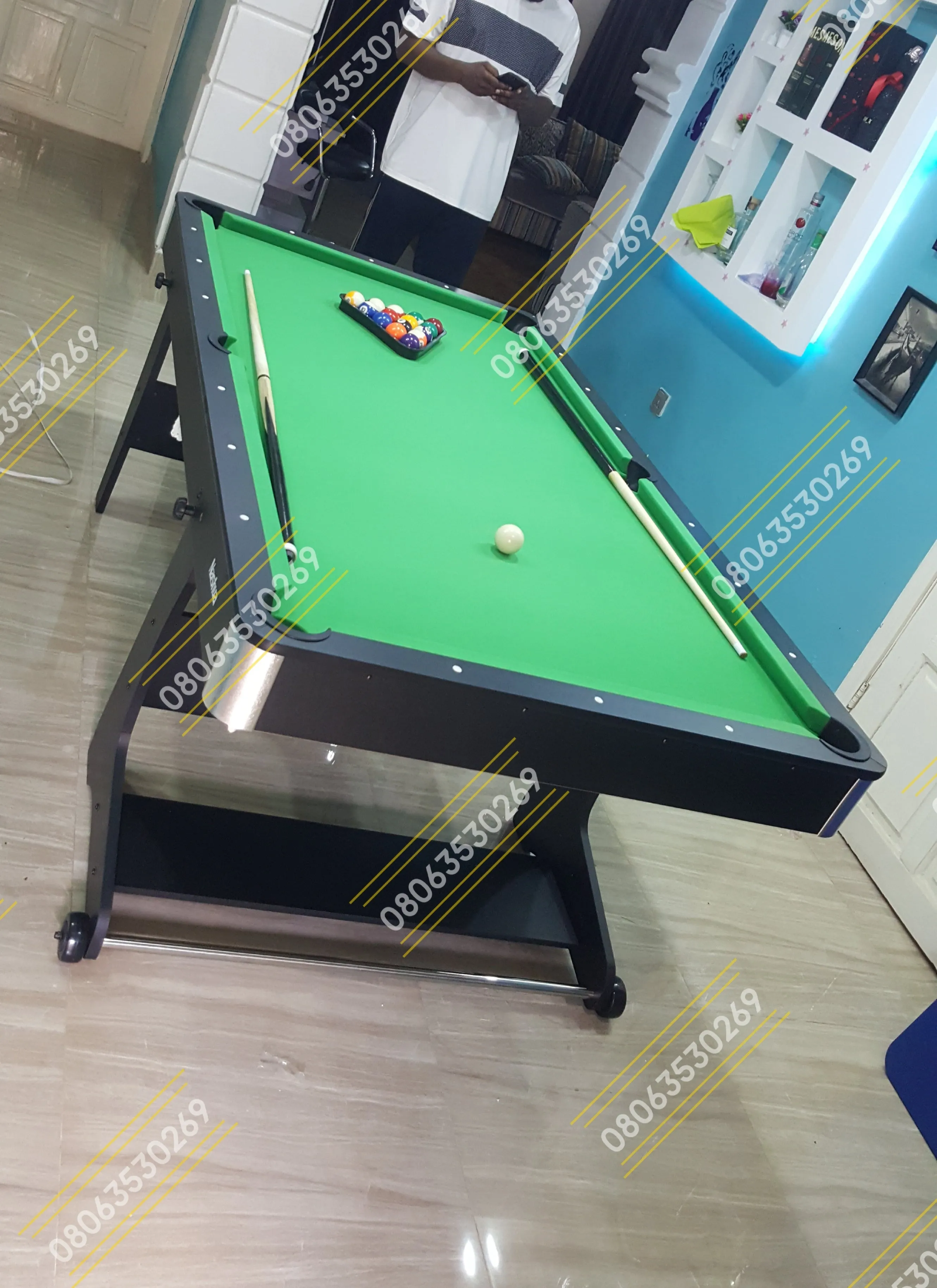 2 In 1 Combo Pool Table & Tennis Table (6 Foot) (Foldable)