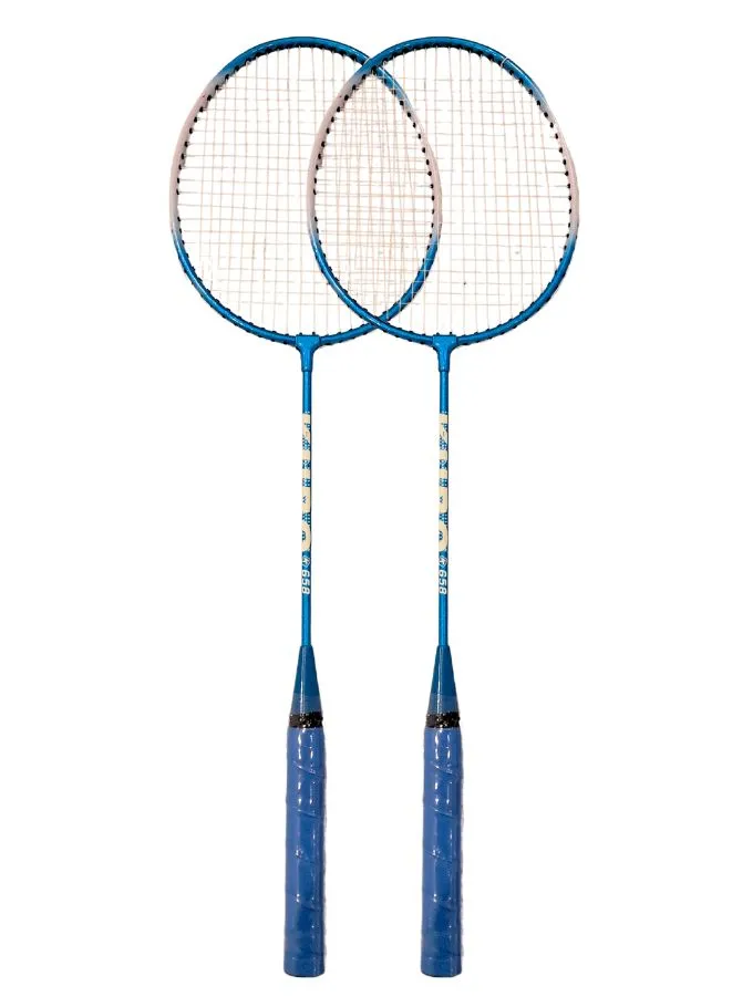 2 pcs Badminton Racket Set for Family Game, School Sports, Lightweight with Full Cover, Beginners Level