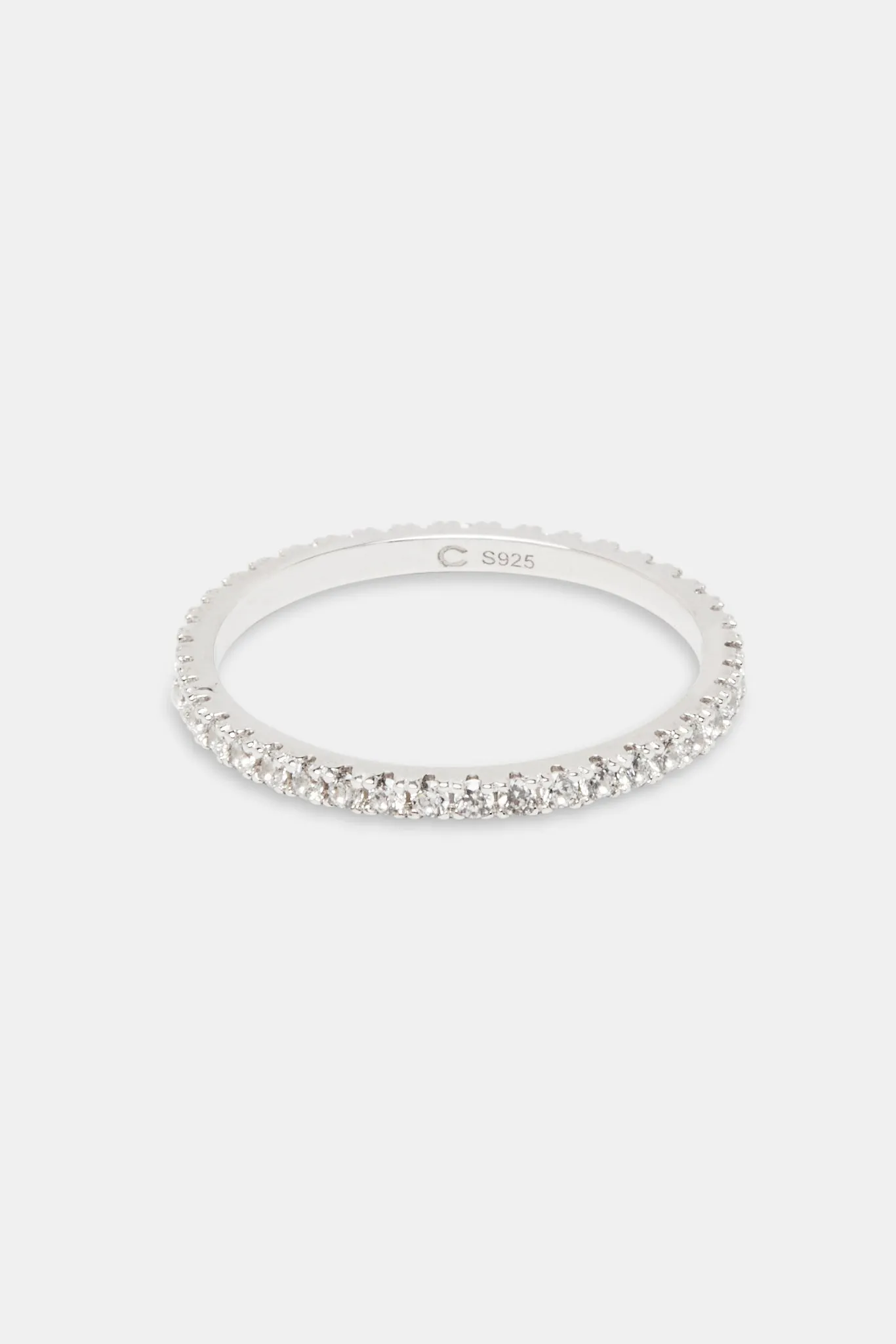 2mm 925 Clear CZ Tennis Ring