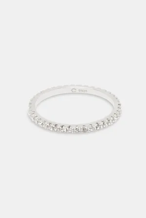 2mm 925 Clear CZ Tennis Ring