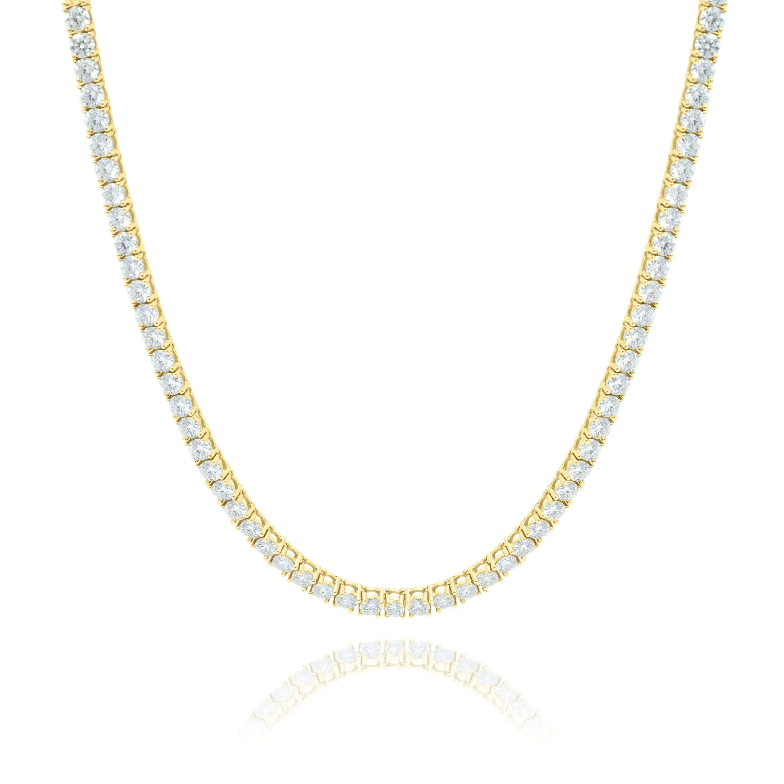 2mm Lab Diamond Tennis Chain – 14K Yellow Gold, 5.89ct | Ready to Ship