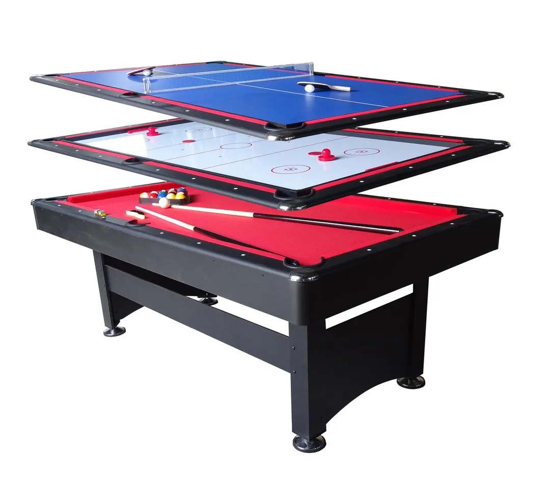 3 In 1 Combo Pool Table, Hockey, Tennis Table (7 Foot)