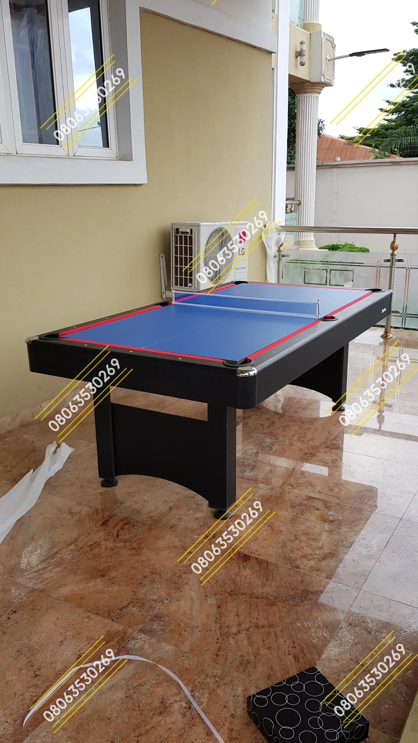 3 In 1 Combo Pool Table, Hockey, Tennis Table (7 Foot)