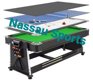 4 In 1 Combo Pool Table, Tennis Table, Air Hockey, Dining Table (7 Foot)