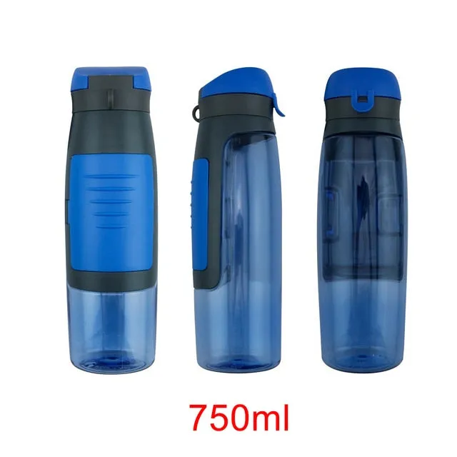 750ML Water Bottle Storage Wallet Outdoor Sports Kettle Creative Cup Hidden Safety Storage Box Camping Running Tennis Bike