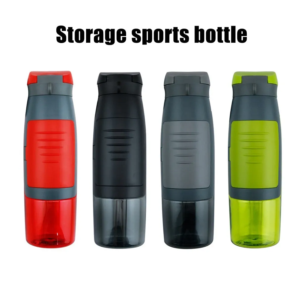 750ML Water Bottle Storage Wallet Outdoor Sports Kettle Creative Cup Hidden Safety Storage Box Camping Running Tennis Bike