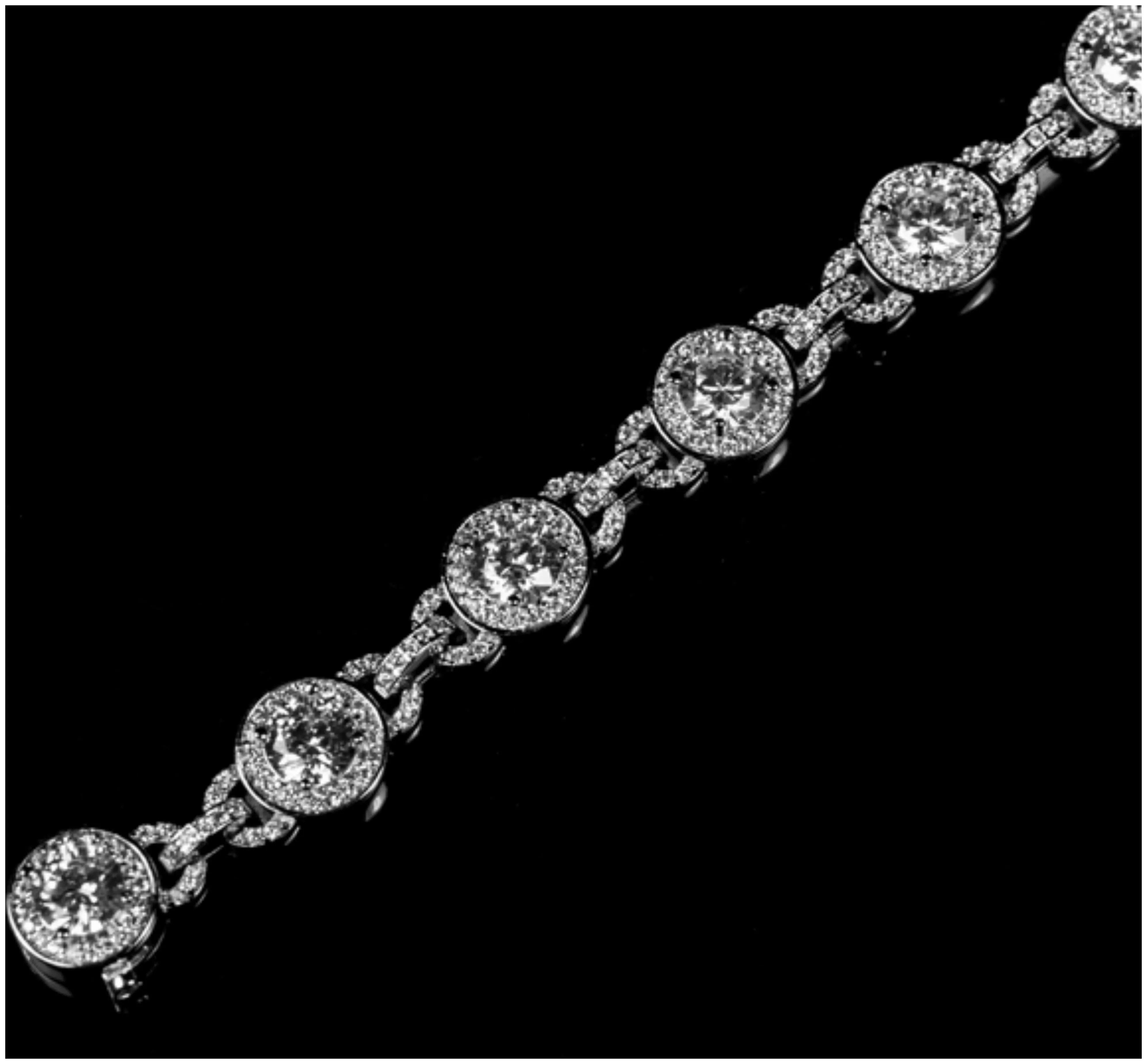 Abella Vintage Halo Statement Bracelet – 6.25in