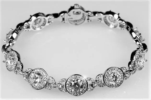 Abella Vintage Halo Statement Bracelet – 6.25in