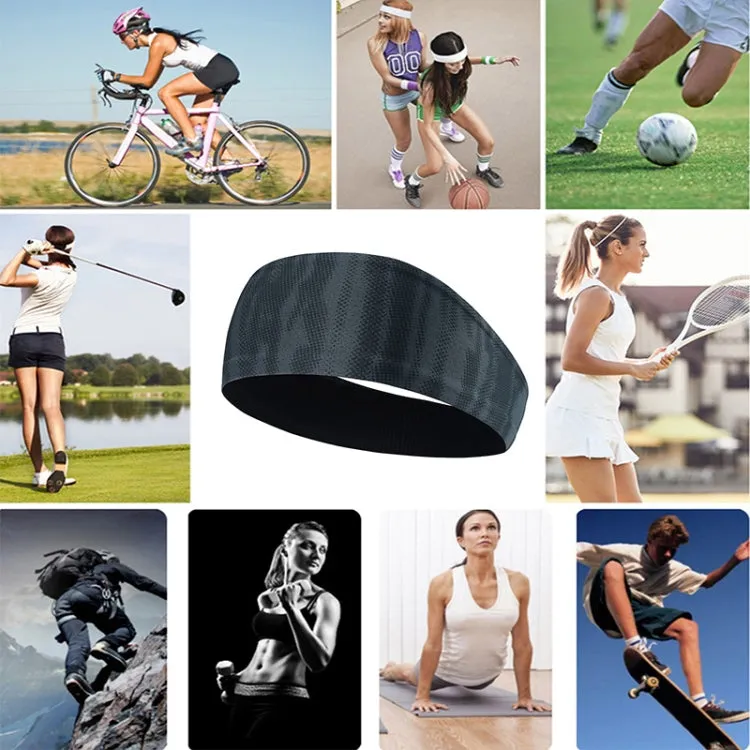 Absorbent Cycling Yoga Sport Sweat Headband Men Sweatband For Men and Women Yoga Hair Bands Head Sweat Bands Sports Safety(Blue)