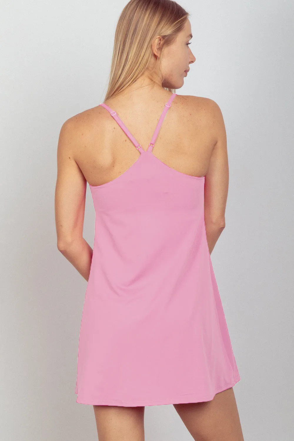 Active Tennis Dress with Unitard Liner