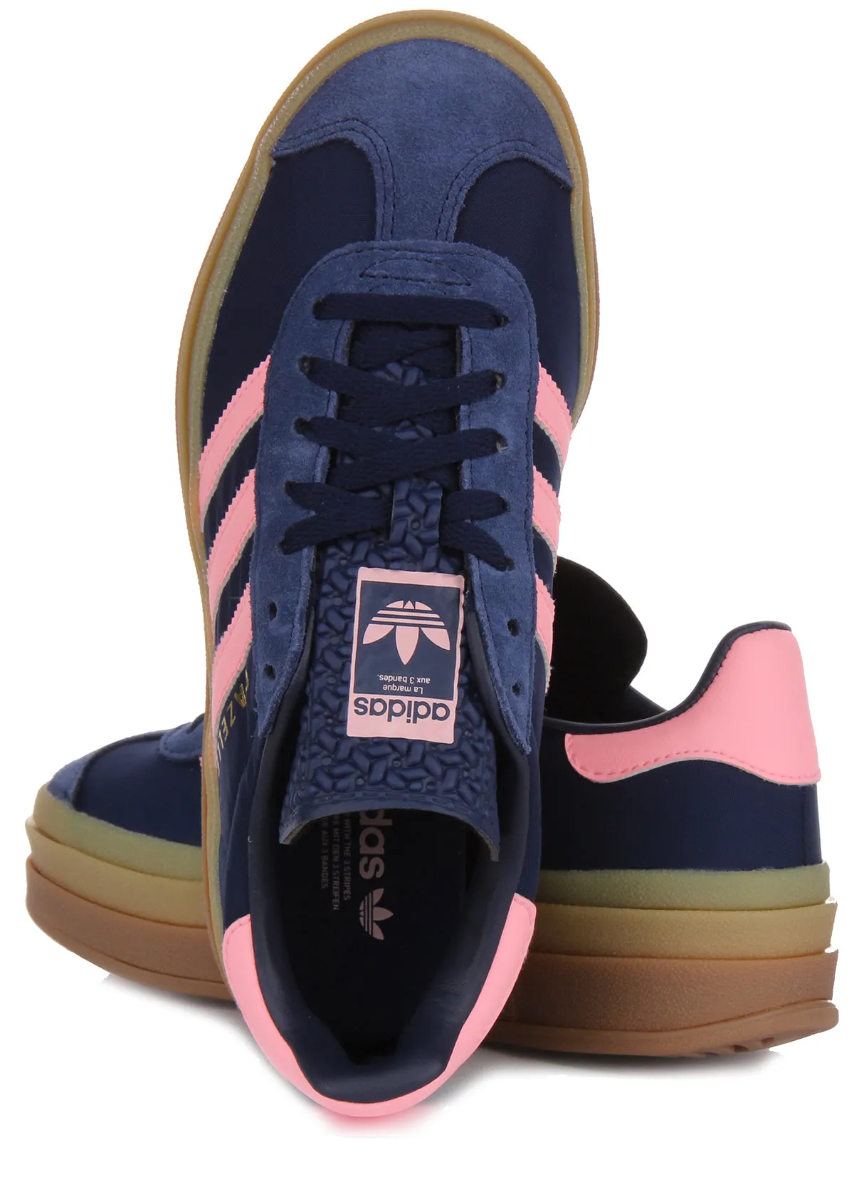 Adidas Gazelle Bold W In Navy Pink For Women