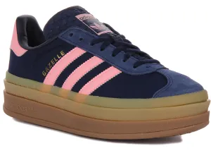 Adidas Gazelle Bold W In Navy Pink For Women