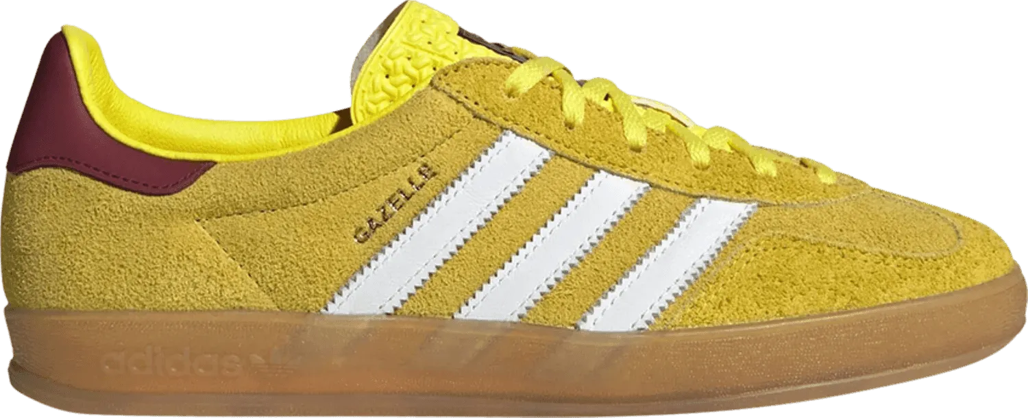 Adidas Gazelle Indoor Bright Yellow Burgundy (W)