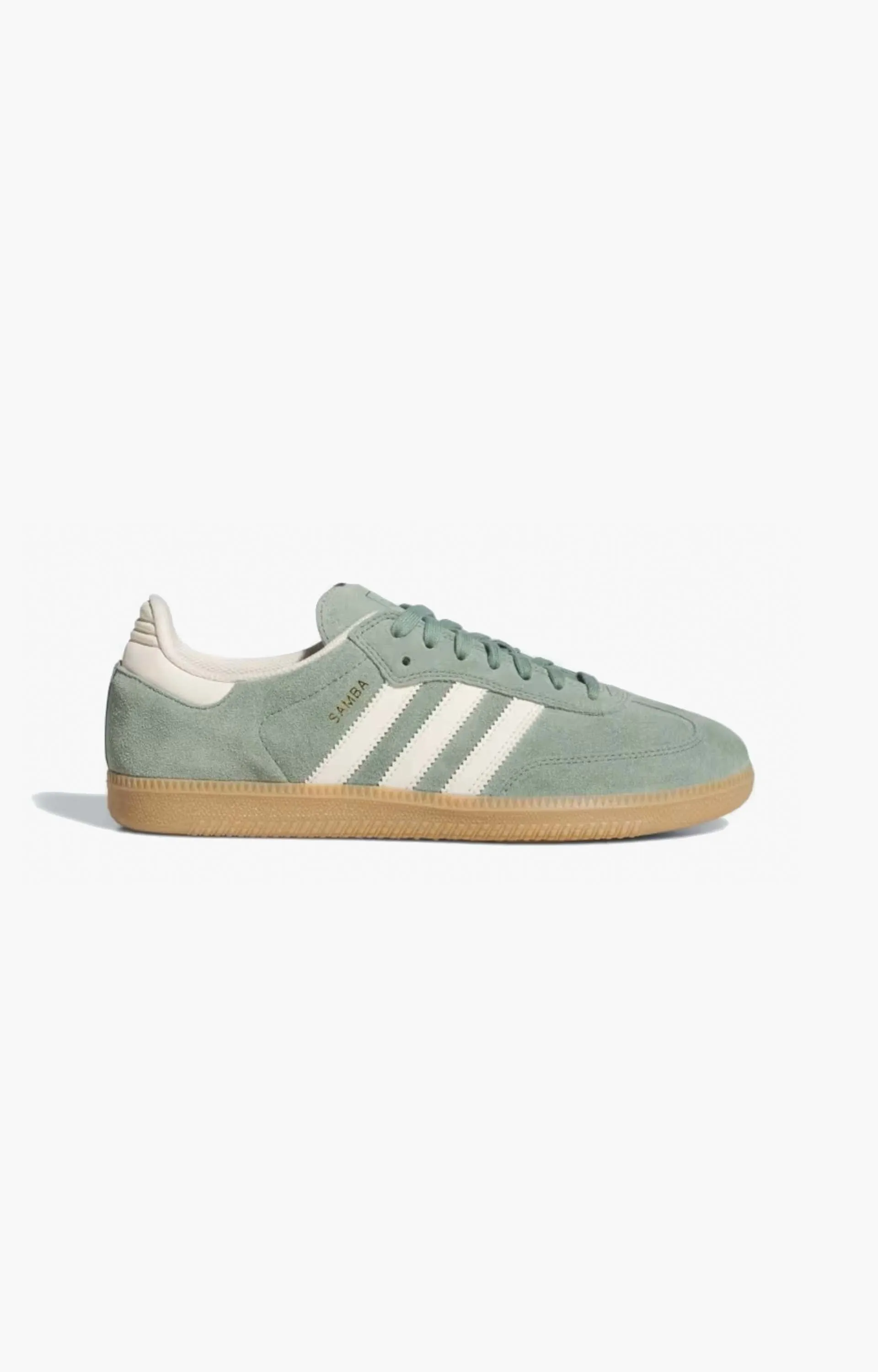 Adidas Samba Adv Shoe, Silver Green/White/Gold