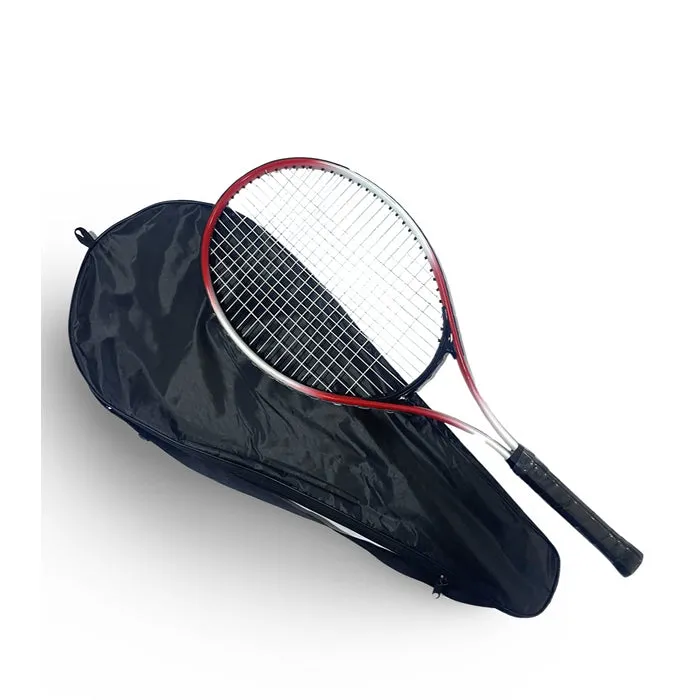 Adults' Crimson Red Strike Tennis Racket with a Protective Cover