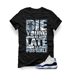 Air Jordan 11 (Midnight Navy) Black T (Die Young)