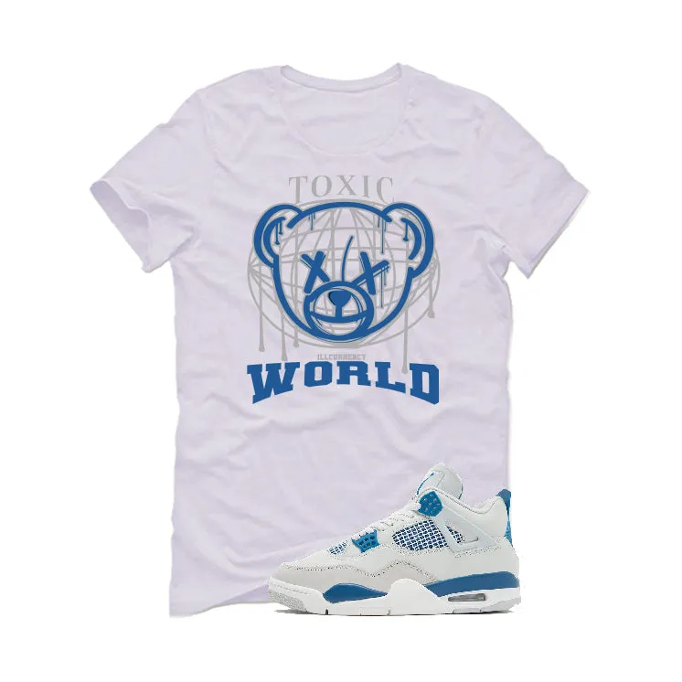 Air Jordan 4 “Military Blue” | illcurrency White T-Shirt (Toxic World)