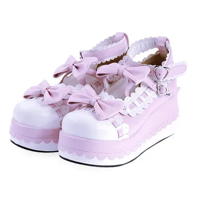 Angelic imprint~Multicolors Sweet Bow Lolita Platform Shoes