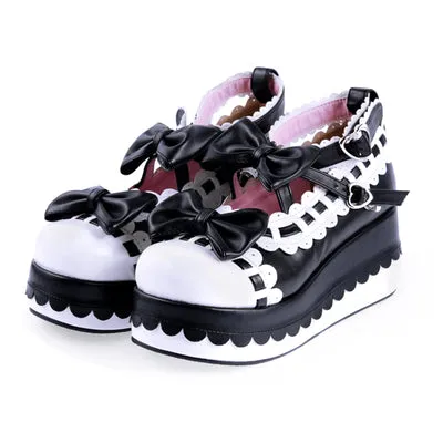 Angelic imprint~Multicolors Sweet Bow Lolita Platform Shoes