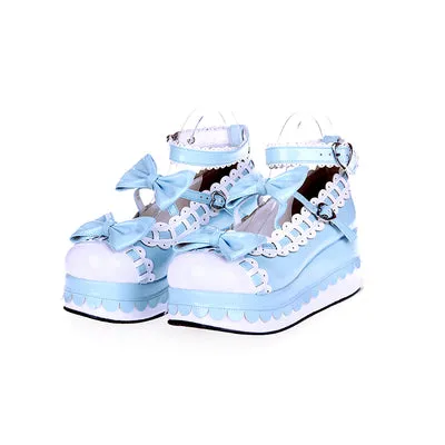 Angelic imprint~Multicolors Sweet Bow Lolita Platform Shoes