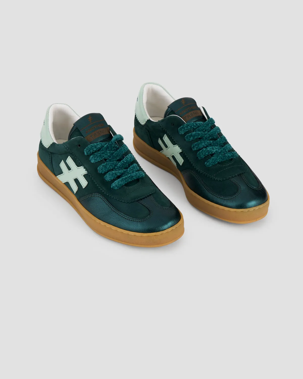 Another Trend Iconic Suede Trainers Multi Green