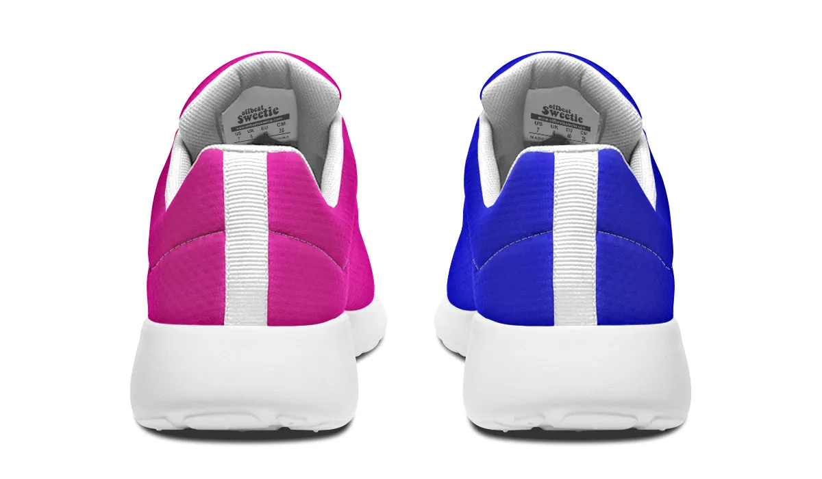 Blue And Pink Mismatch Sneakers