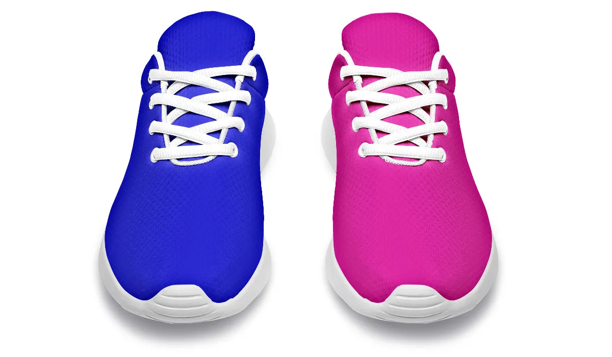 Blue And Pink Mismatch Sneakers