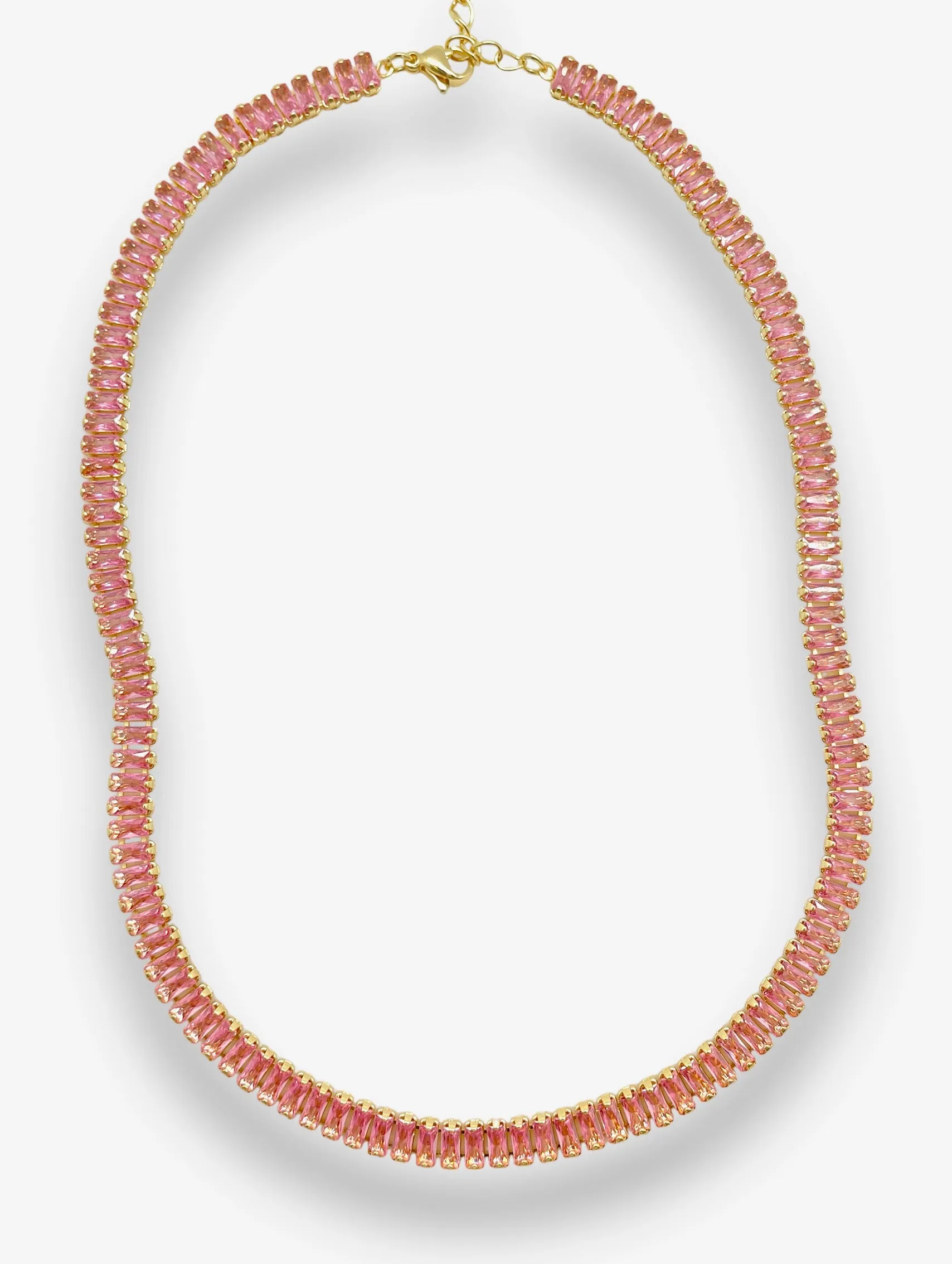 Blush Tennis Necklace