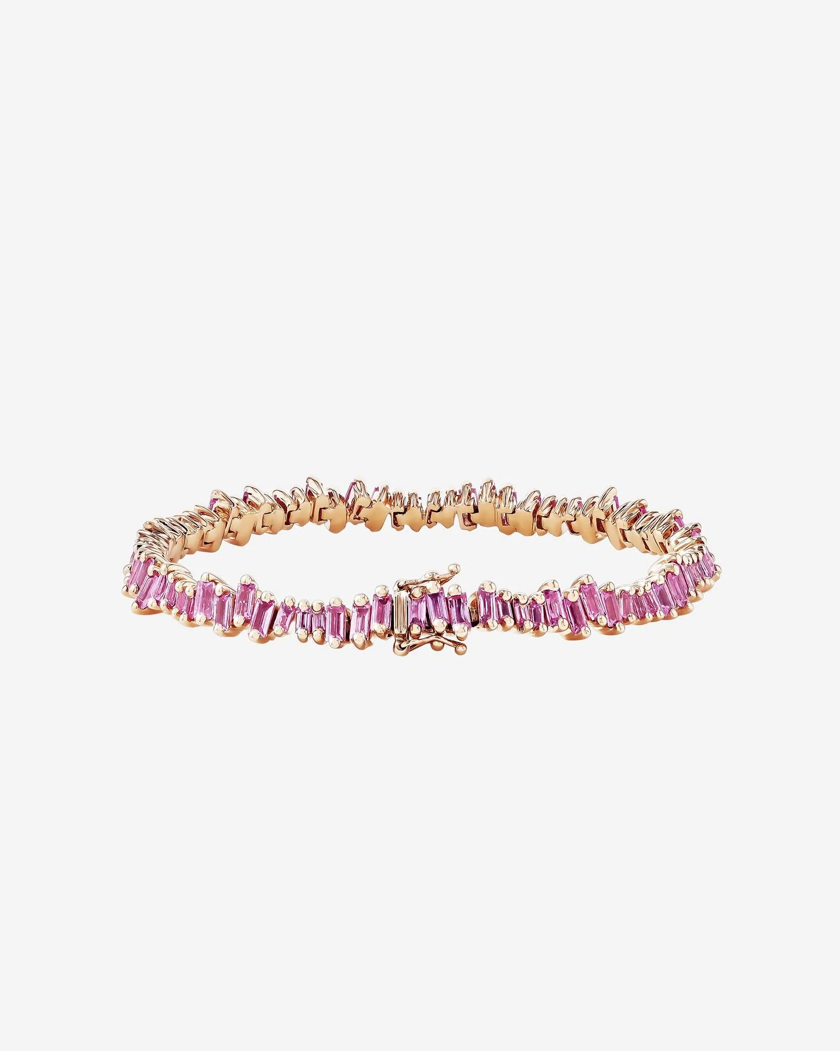 Bold Pink Sapphire Tennis Bracelet