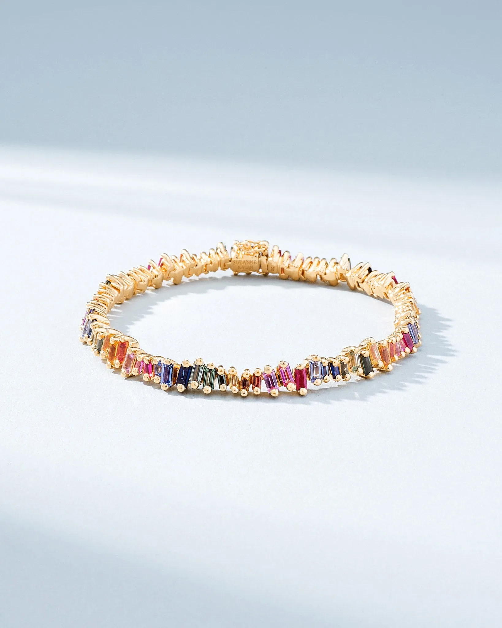 Bold Rainbow Sapphire Tennis Bracelet