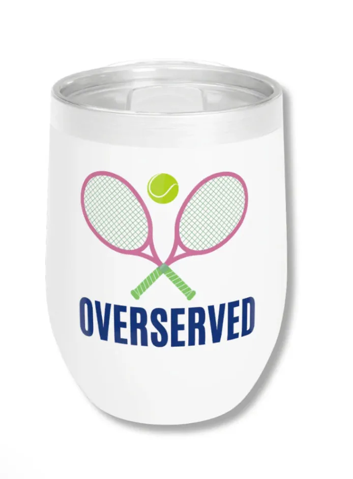 Born To Rally Tennis Wine Tumbler