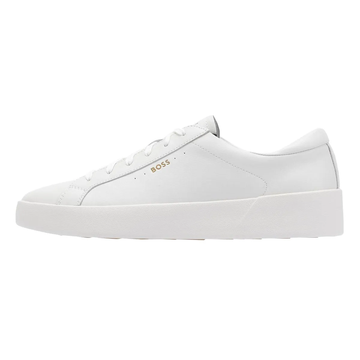 Boss Belwar Tennis Smooth Leather Men's White Trainers