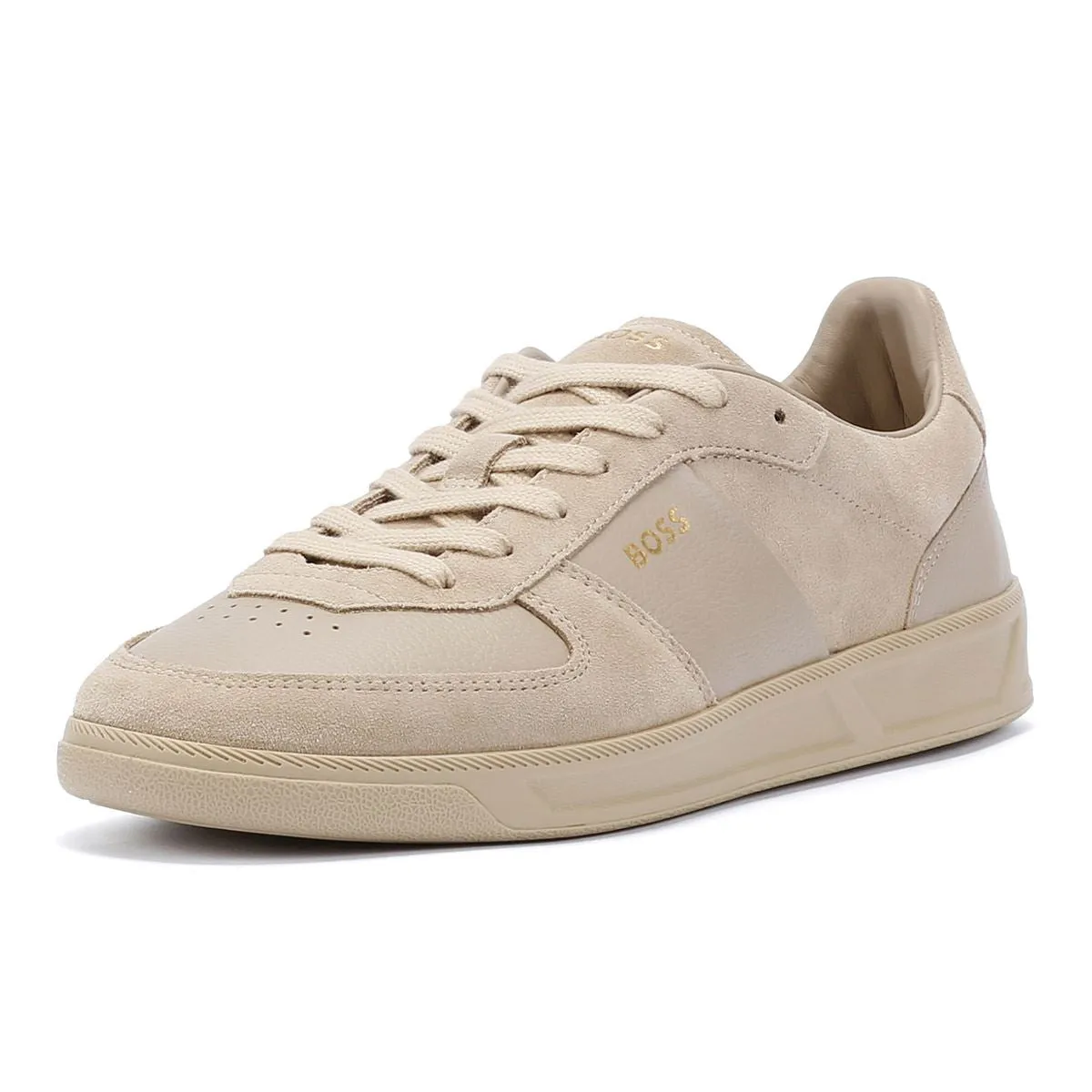 Boss Brandon Suede/Leather Men's Beige Trainers