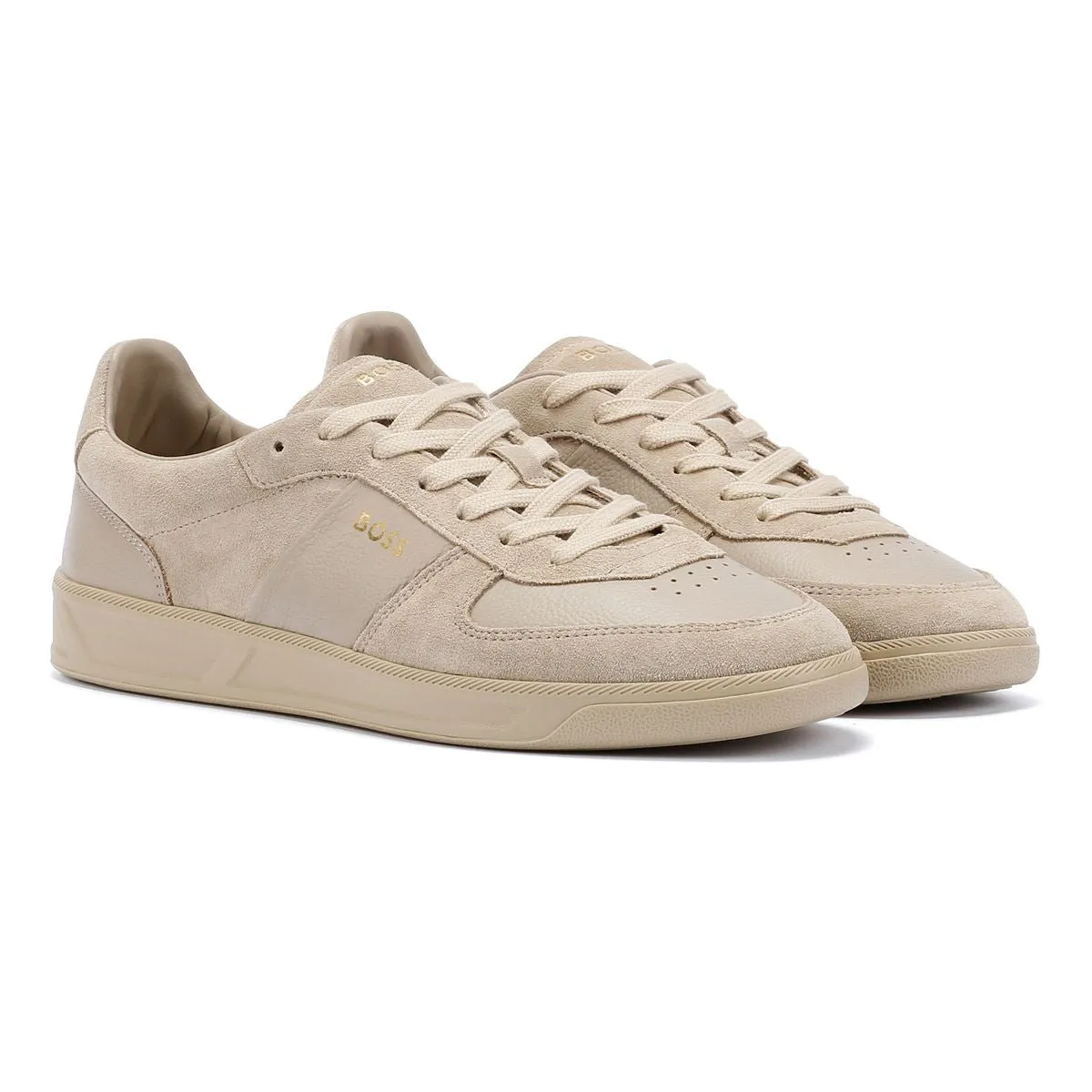 Boss Brandon Suede/Leather Men's Beige Trainers