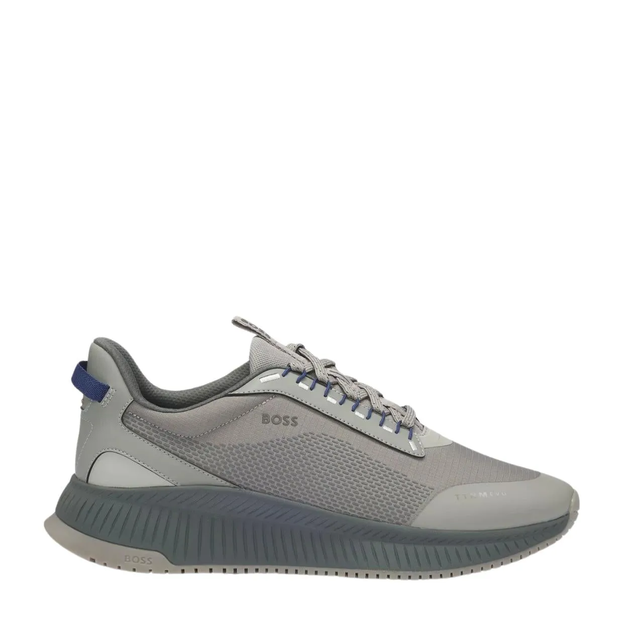 BOSS TTNM EVO Light Grey Ribbed Sole Trainers