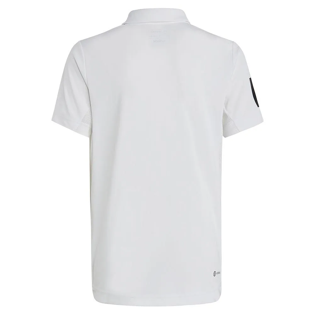 Boys' Club 3-Stripe Tennis Polo White