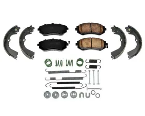 Brake Pads Organic Shoes Spring Kit for Subaru Forester 2.5L 03-08