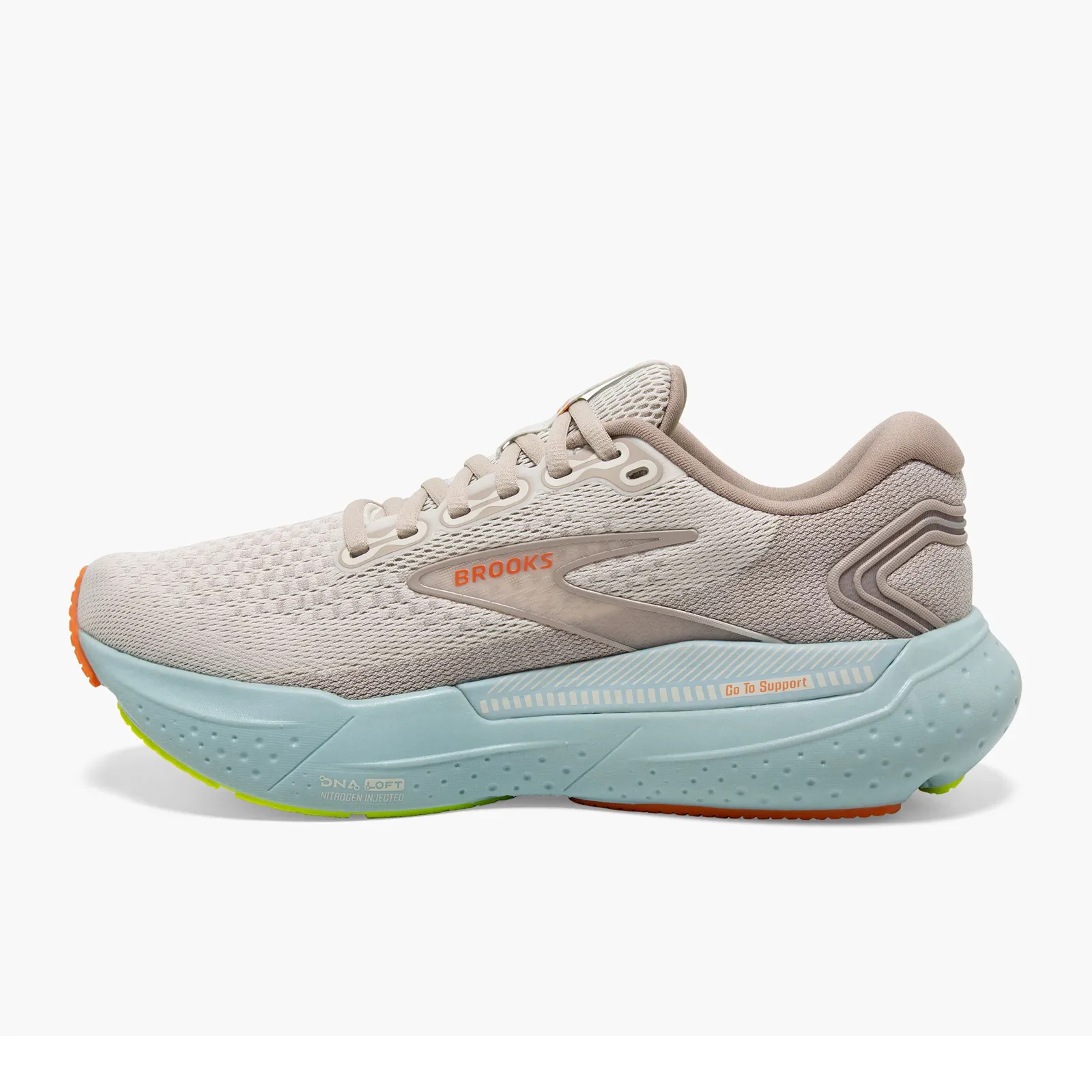 Brooks Glycerin GTS 21 Running Shoe (Women) - Coconut/Aqua/Autumn Sunset