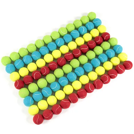 Bucket of Coloured Tennis Balls 96pk