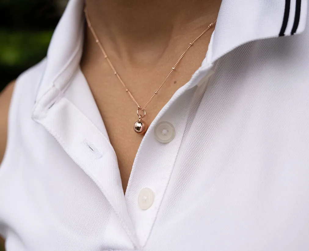 CC Sport Rose Gold Tennis Charm Necklace