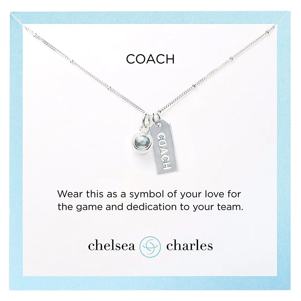 CC Sport Tennis Coach Charm Necklace