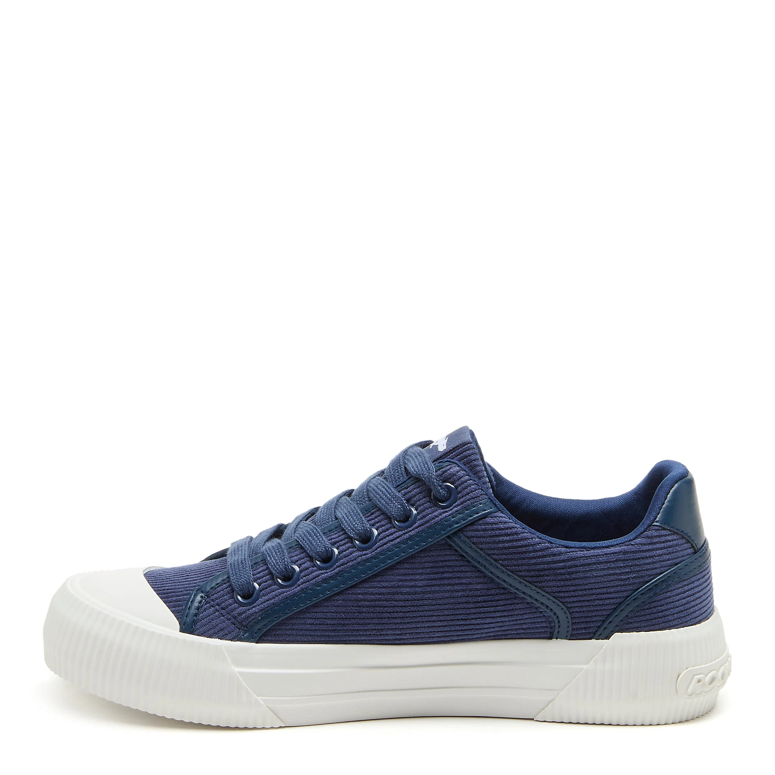 Cheery Slate Blue Corduroy Trainers