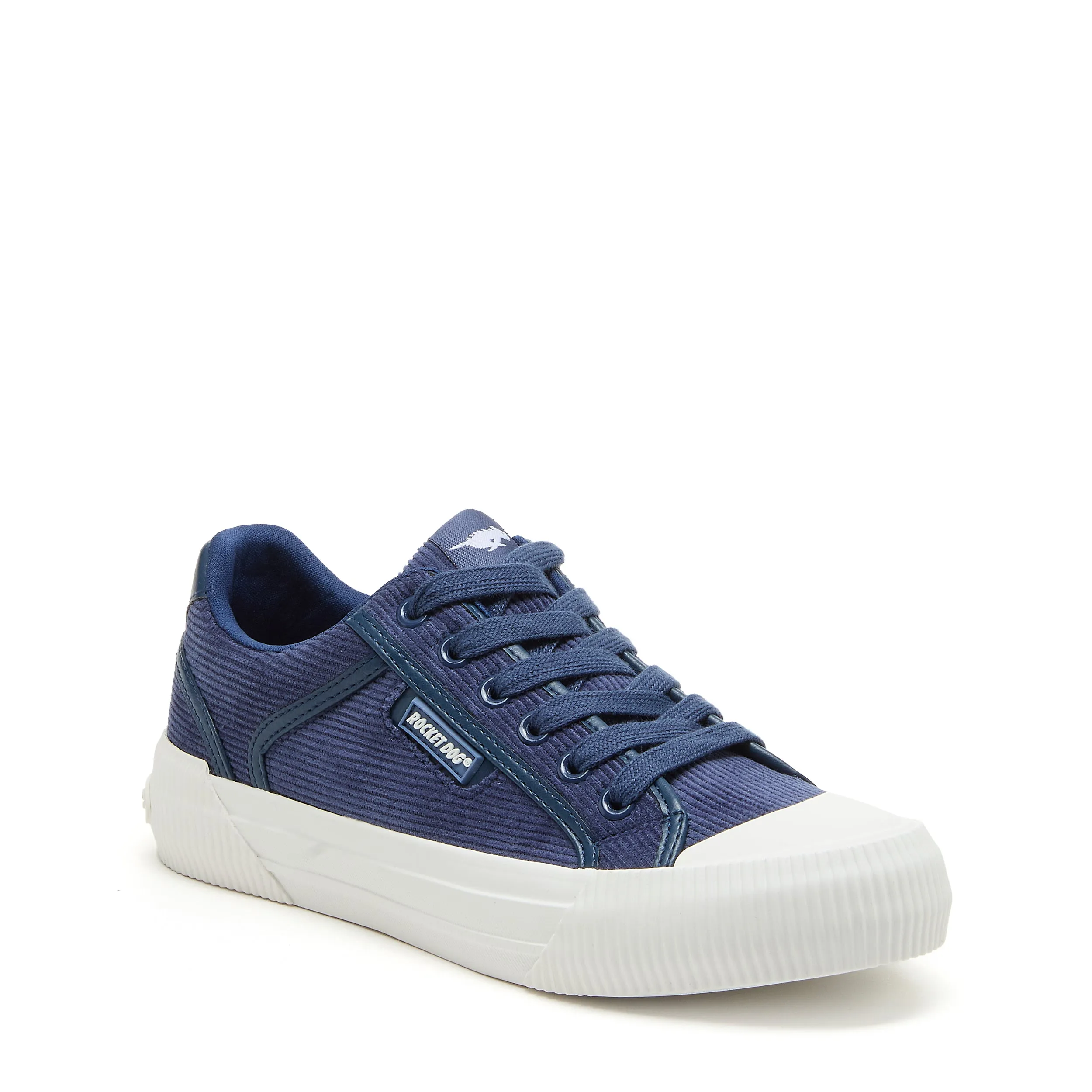 Cheery Slate Blue Corduroy Trainers