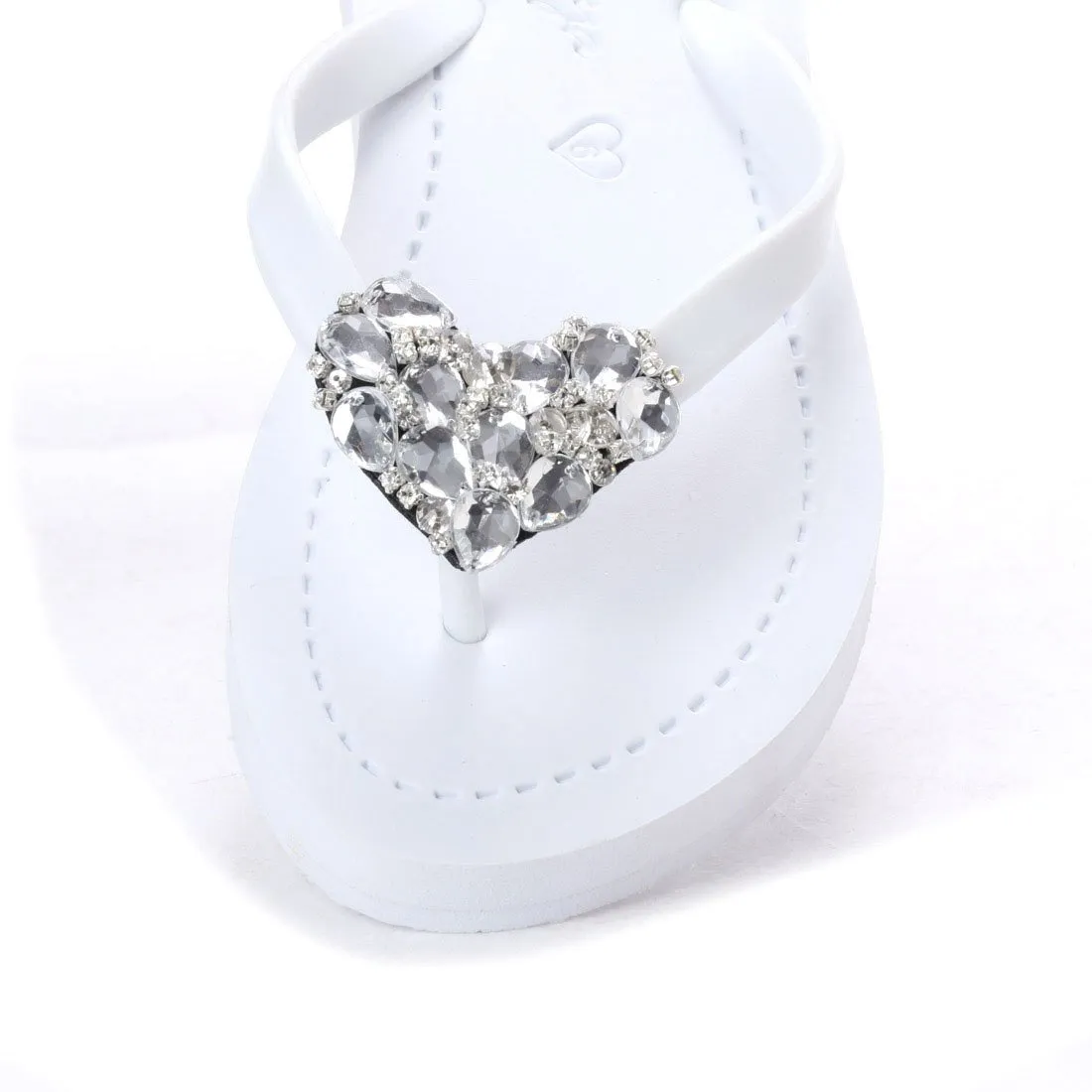 Chelsea Heart (Crystal) - Women's Flat Sandal