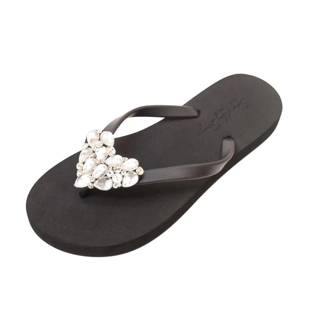 Chelsea Heart (Crystal) - Women's Flat Sandal