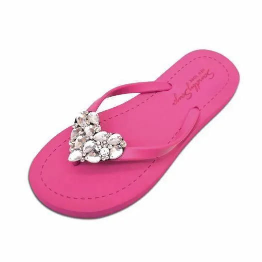 Chelsea Heart (Crystal) - Women's Flat Sandal