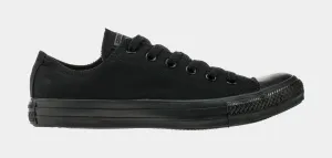 Chuck Taylor All Star Classic Colors Low Solid MonoChrome Canvas Mens Lifestyle Shoes (Black)