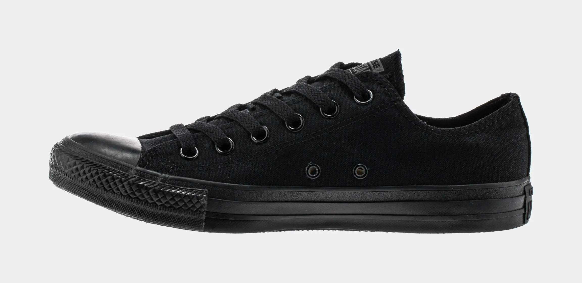 Chuck Taylor All Star Classic Colors Low Solid MonoChrome Canvas Mens Lifestyle Shoes (Black)